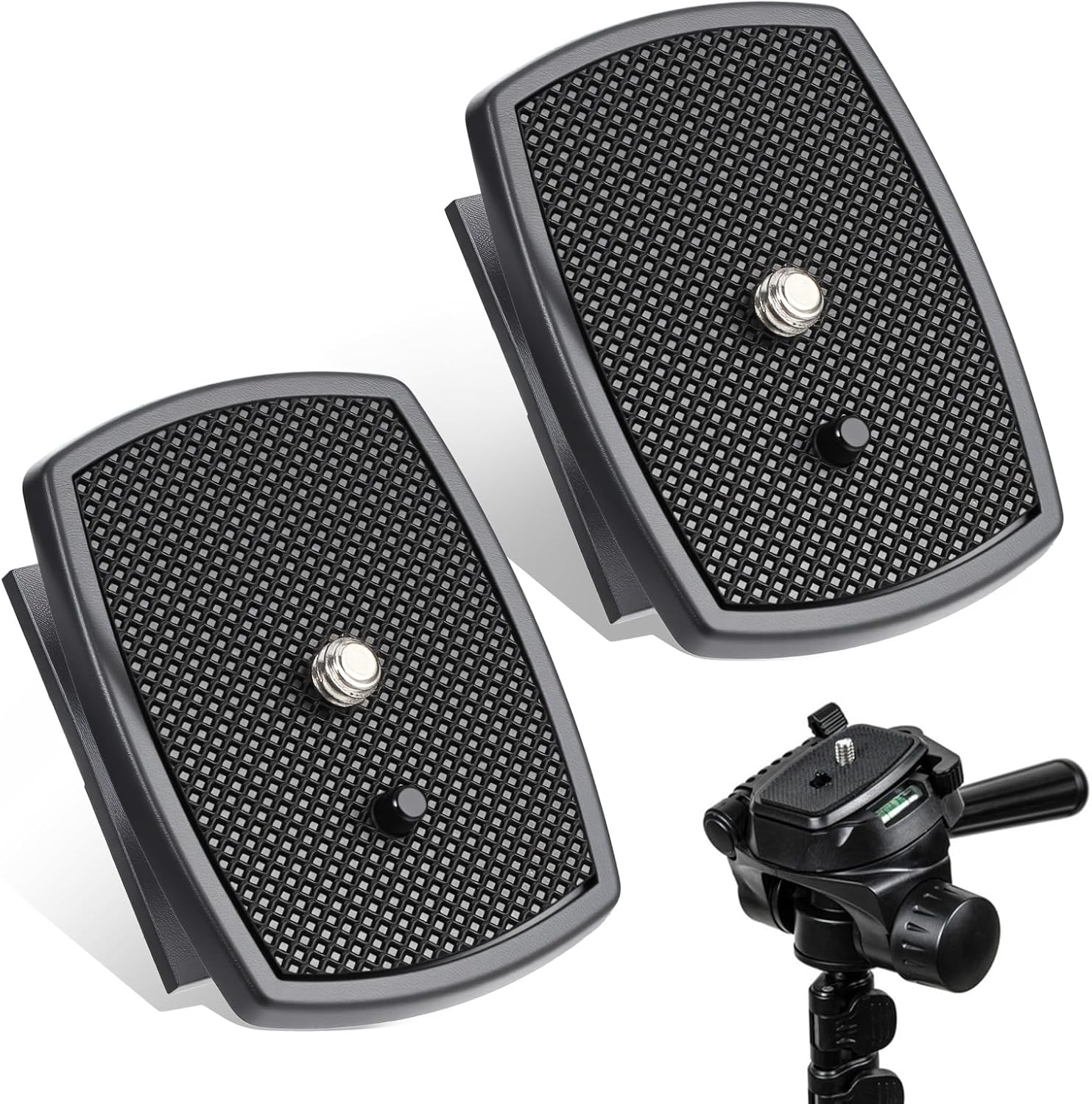 2 PCS Universal 43x43mm Quick Release Plate Set for Tripods, Camera Mounting Adapter Parts Replacement with Screws Camera Tripods Ball Head Quick Release Plate Replacement Quick-Release System